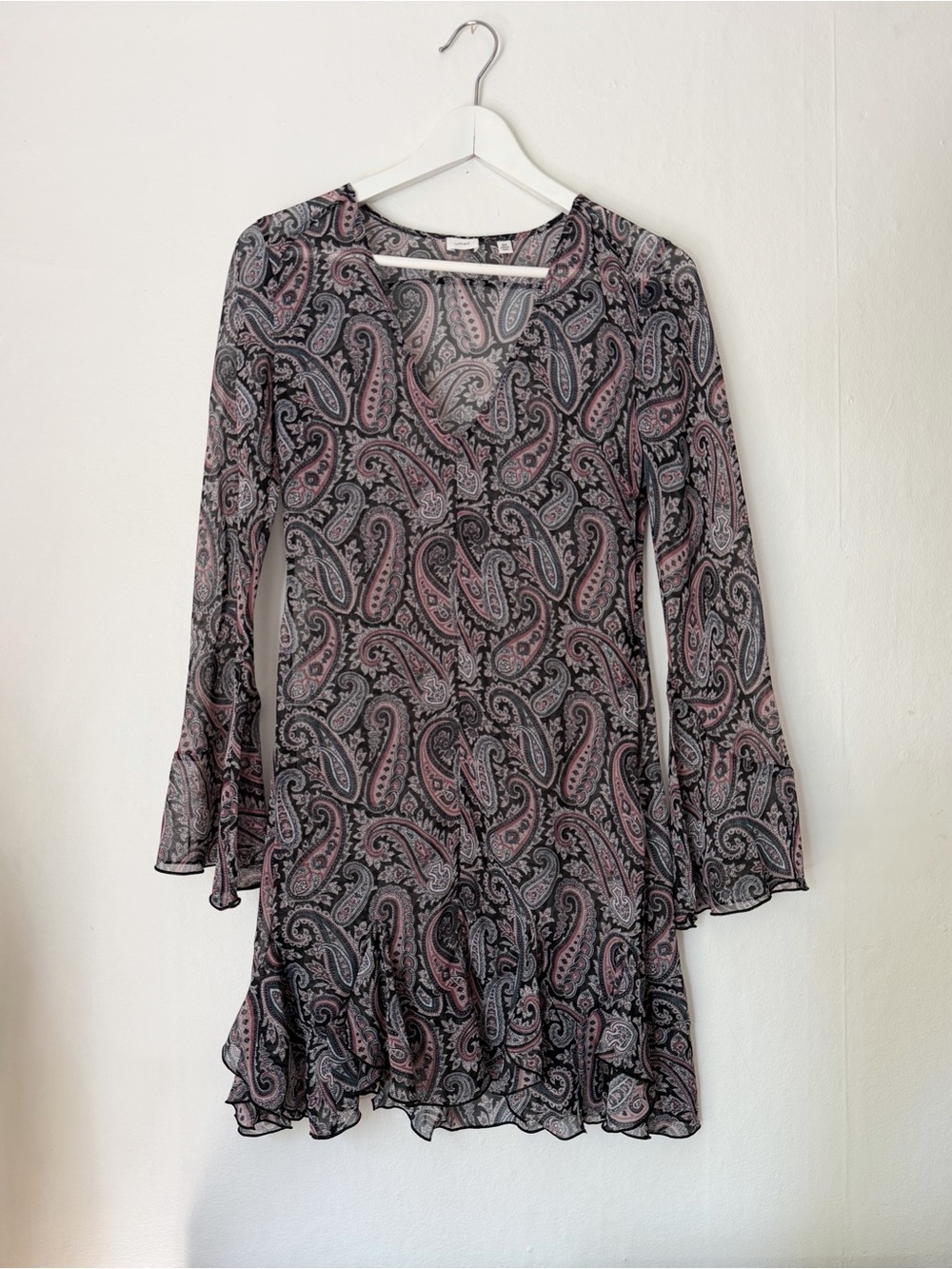 Aritzia Wilfred Folia Dress in Sheer Paisley Print Fairycore